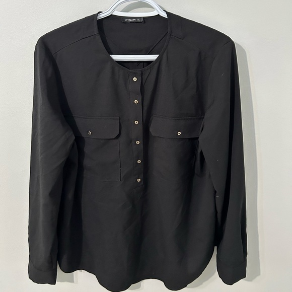 Long sleeve black dynamite top - Picture 1 of 3